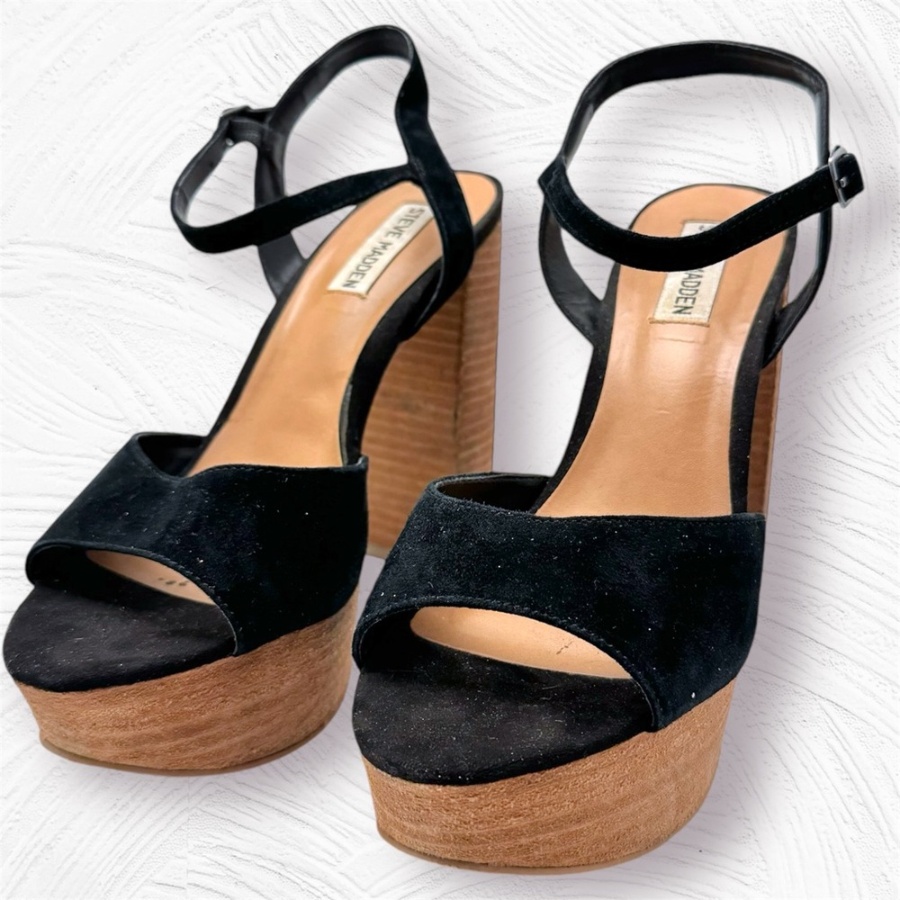 Steve Madden Gretchen Heels in Black Suede